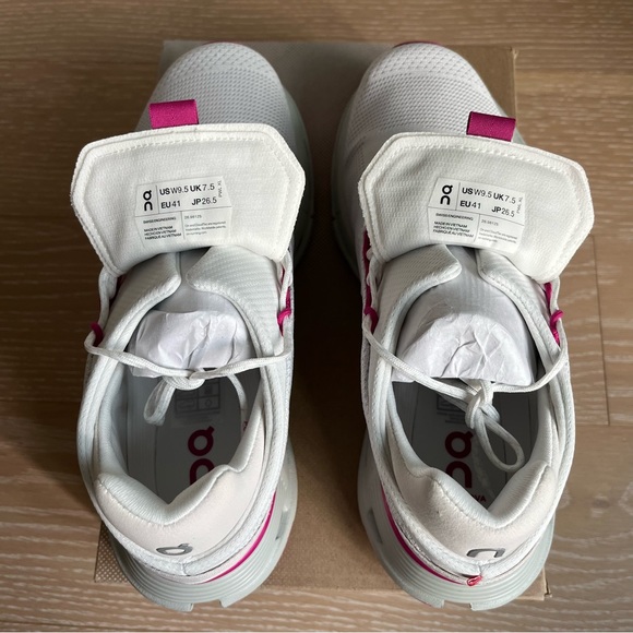 ON Running Cloudnova Women Shoes Various Sizes Undyed White Carnation - Picture 9 of 9